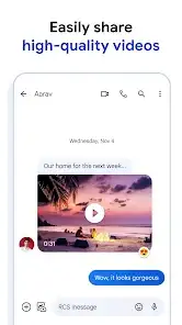 لقطة شاشة من تطبيق الرسائل من Google