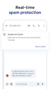 لقطة شاشة من تطبيق الرسائل من Google