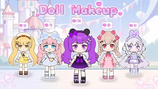 لقطة شاشة من Doll makeup games