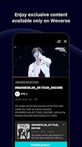 لقطة شاشة من Weverse