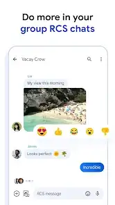 لقطة شاشة من تطبيق الرسائل من Google