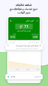 لقطة شاشة من عداد السعرات الحرارية