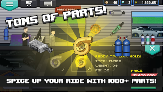 لقطة شاشة من Pixel Car Racer