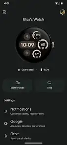 لقطة شاشة من Google Pixel Watch